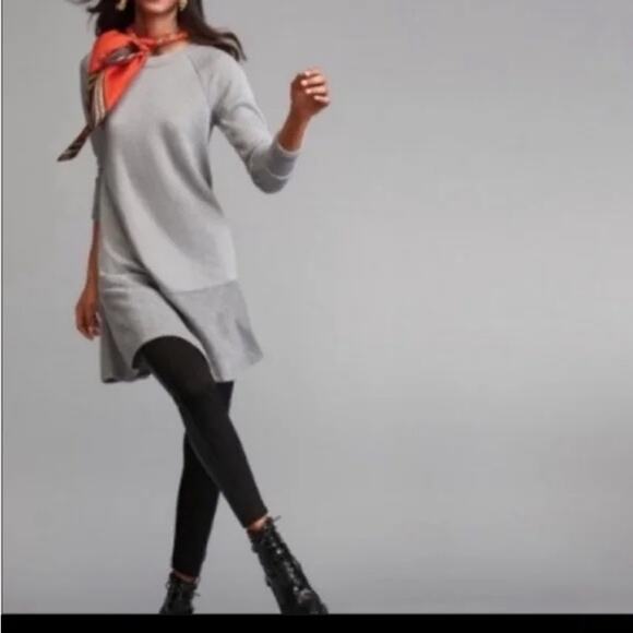 Cabi Flashdance Sweater Dress Gray French Terry Drop Waist 3459 Womens Small - Picture 9 of 9